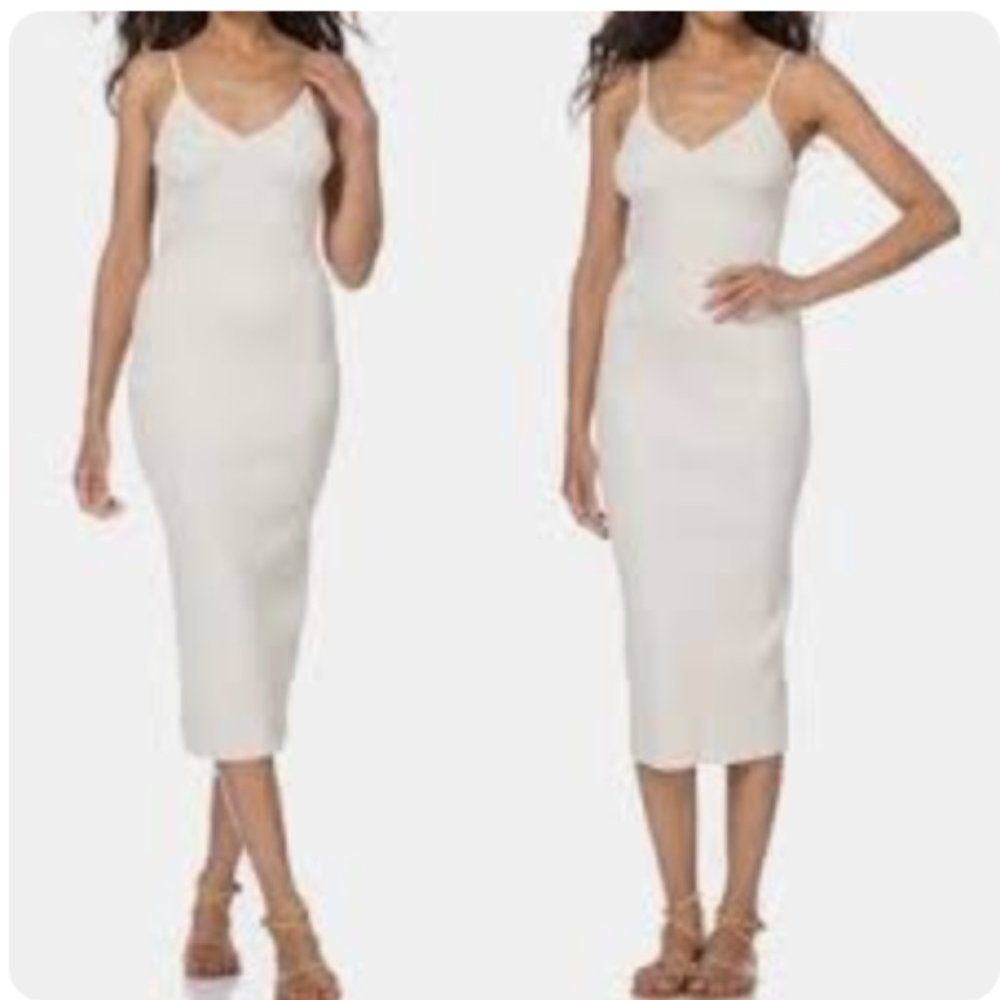⚡️HOST PICK⚡️Rag & Bone Ivory Bodycon Ribbed Dress Sz L